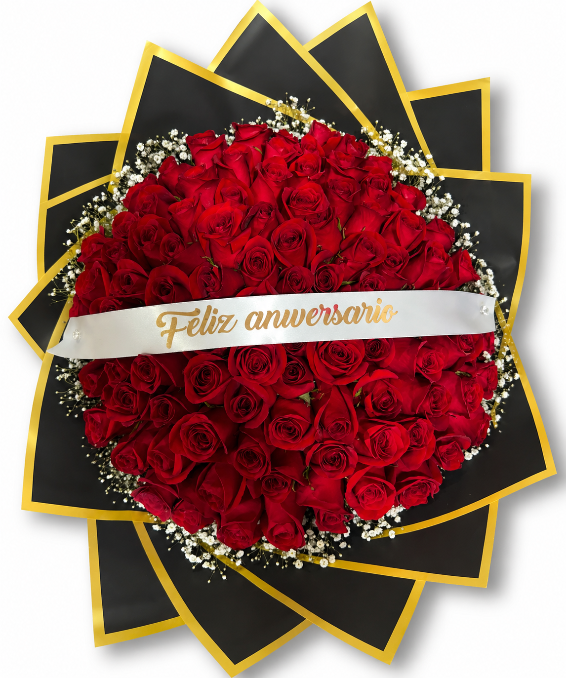 Ramo Buchón 100 Rosas Rojas Aniversario