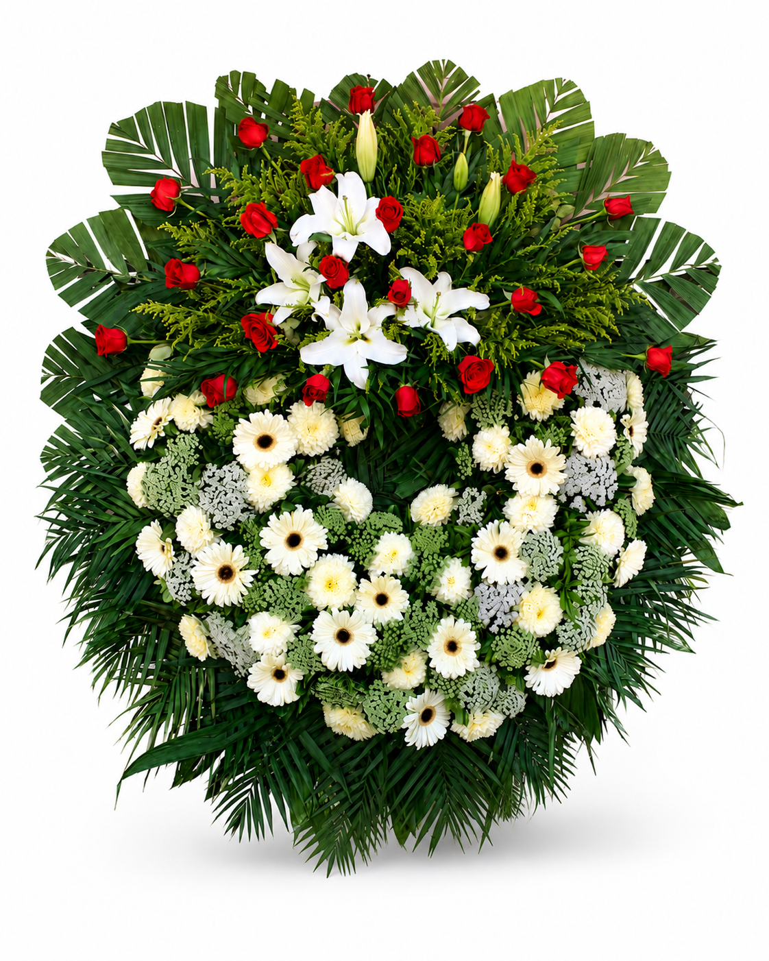 Corona de Condolencias Gerberas y Lirios — Luz y Esperanza