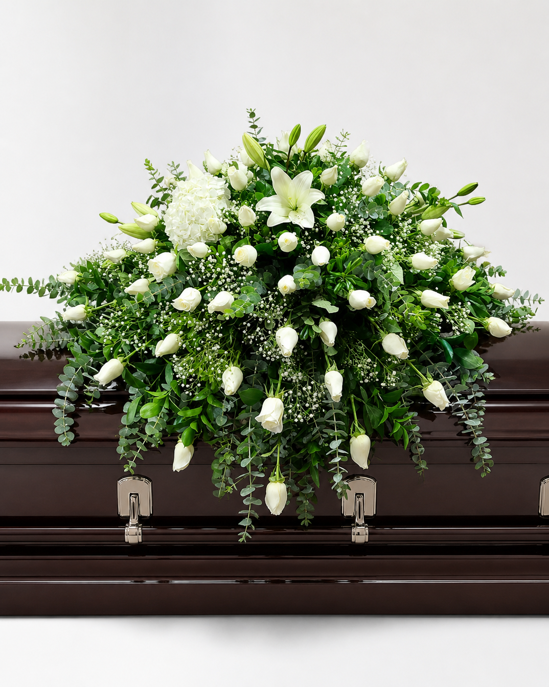 Cubre Caja Fúnebre Blanco — Paz Infinita