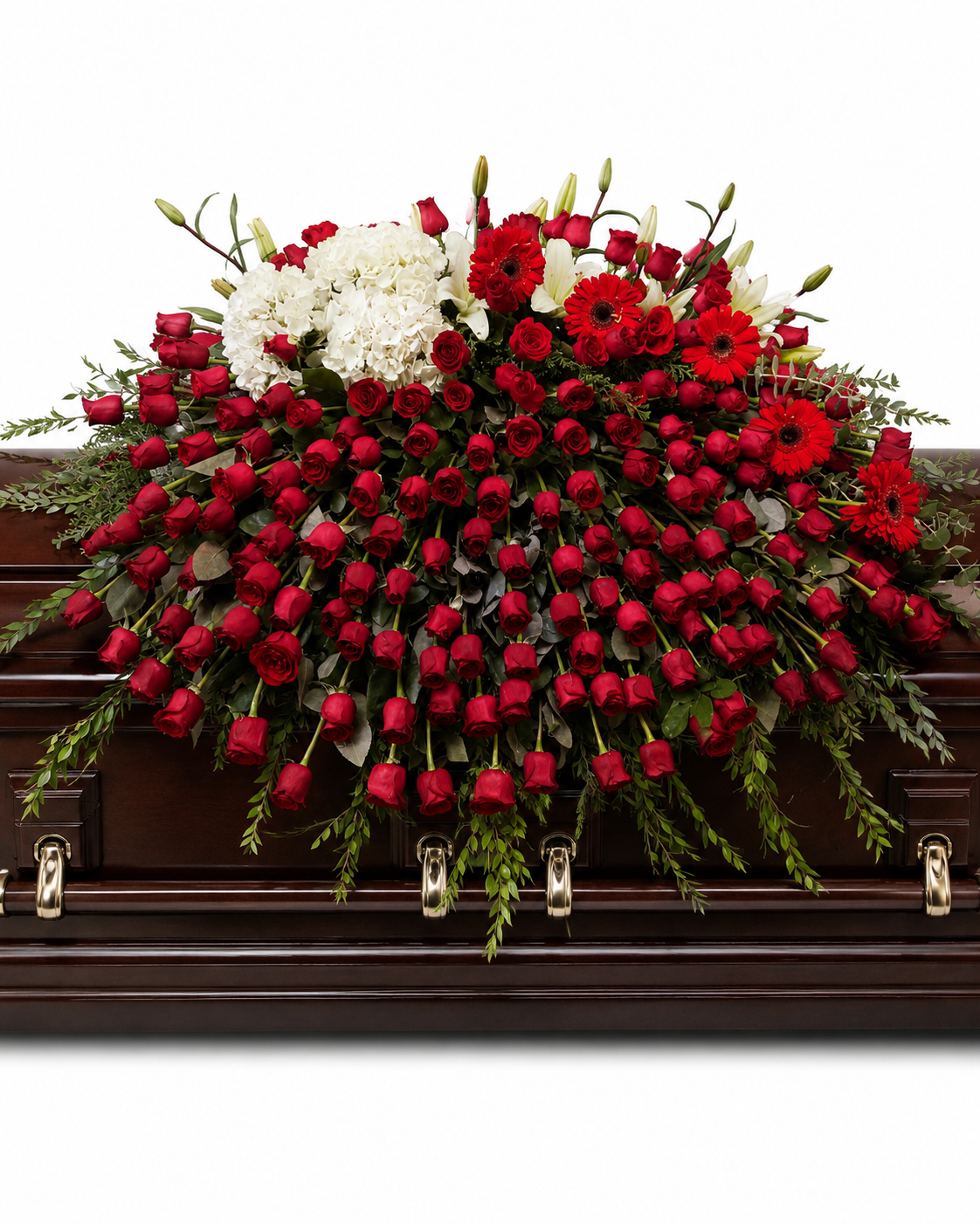 Cubre Caja Fúnebre Rojo — Amor Profundo